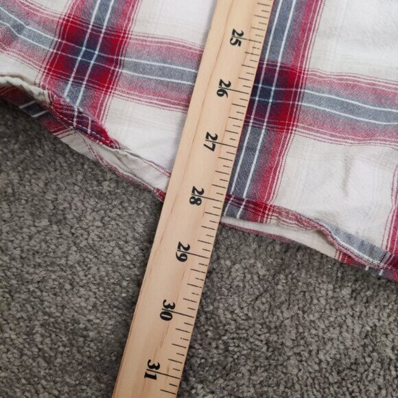 Carhartt Men's Button Down Shirt in Red Cream Size XL Plaid 100% Cotton Gorpcore - Picture 7 of 8
